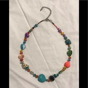 Colorful bead & stones necklace